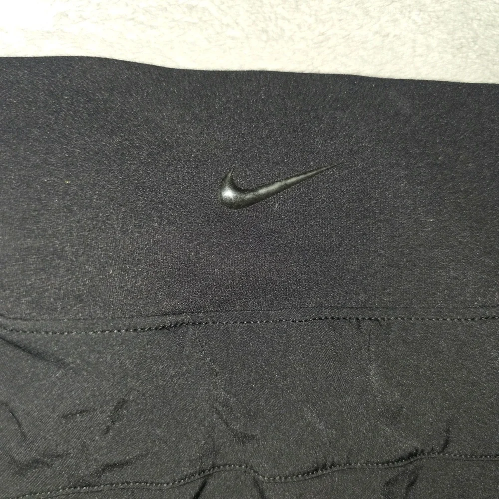 Nike Dri Fit‎ Skort Womens M Black Lined Stretch Golf Tennis Pleated Athleisure